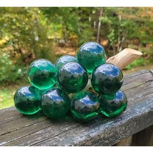 Vintage Lucite Grape Bunch Cluster On Drift Wood